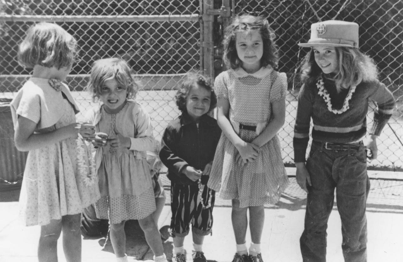 Babyak in a hat with other Alcatraz children